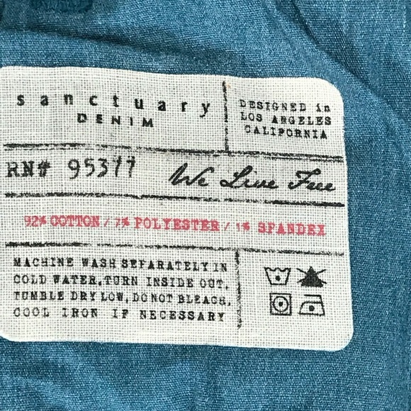 Sanctuary Charmer Straight Leg Jeans 31 Women Teal - Picture 8 of 8